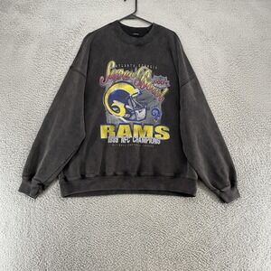 Abercrombie LA Rams Sweatshirt‎ Mens XL Football Super Bowl Retro 90s Sunfaded